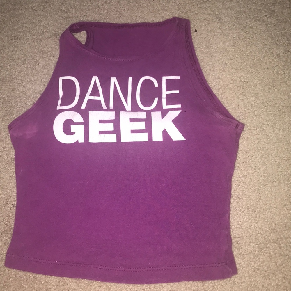 Covet dance purple crop top